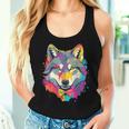 Wolf Gay Pride Lgbt Rainbow Flag On Wolf Lgbtq Women Tank Top Gifts for Her