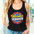 Wonder Teacher Super Woman Power Superhero Back To School Women Tank Top Gifts for Her