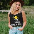 Yes I Throw Like A Girl Cool Pitchers Softball Women Tank Top Gifts for Her