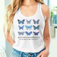 In April We Wear Blue Butterfly Autism Mental Health Women Tank Top Gifts for Her