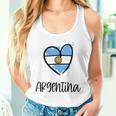 Argentina Heart Flag Cool America Spanish Argentinian Women Tank Top Gifts for Her