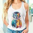 Astronaut Weltraum Katze Mama Papa Männer Kind Bunt Astronaut Weltraum Tank Top Frauen Geschenke für Sie