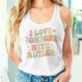 Autism Month Family Groovy I Love Someone With Autism Women Tank Top Gifts for Her