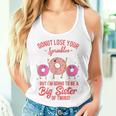 Big Sister Of Twins Baby Announcement Twin Girls Baby Reveal Women Tank Top Gifts for Her