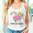 With Bin Da Kann Losgehen Flamingo With Cocktail Champagne Motif Gray Tank Top Frauen Geschenke für Sie