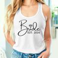 Bride Est 2024 Fiancée Mrs Wife Bachelorette Party Wedding Women Tank Top Gifts for Her