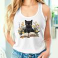 Cat For Book Lover Cute Cat And Book Women Tank Top Gifts for Her