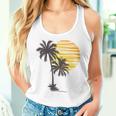 Cool Summer Vacation Sunset Beach Palm Tree Women Tank Top Gifts for Her