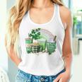 Cute Coffee St Patrick's Day Lucky Latte Green Costume Women Tank Top Gifts for Her