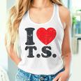 Cute Red Heart I LoveS Groovy Birthday Women Tank Top Gifts for Her