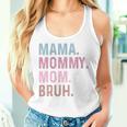 Damen Mama Mama Mama Bruh Lustigintage Groovy Muttertag Für Mama Mit-Ausschnitt Tank Top Frauen Geschenke für Sie