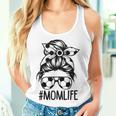 Dy Mom Life Soccer Lover Messy Bun Women Tank Top Gifts for Her