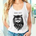 Fiss Off Lustiges Süßes Katzen-Wortspiel Punny Meow Cat Lover Papa Mama Tank Top Frauen Geschenke für Sie