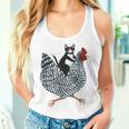 Cat Riding Chicken Tuxedo Cat On A Chicken Lover Women Tank Top Gifts for Her