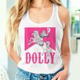 Girl Retro Personalized Dolly Cowgirl First Name Women Tank Top Gifts for Her