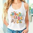 Good Vibes Only Peace Sign Love 60S 70S Retro Groovy Hippie Women Tank Top Gifts for Her