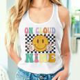 Groovy On Cloud Nine Flower Happy 9Th Birthday 9 Years Old Women Tank Top Gifts for Her