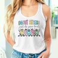 Groovy Donut Stress Just Do Your Best Retro Teacher Test Day Women Tank Top Gifts for Her