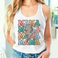 Groovy Mama Checkered Leopard Bolt Lightning Flower Mom Life Women Tank Top Gifts for Her