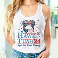 Hawk Tush Messy Bun Hawk Tuah 24 Spit On That Thing Women Tank Top Gifts for Her