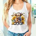 Highland Cow Sunflower Mother's Day Farmer Farming Women Tank Top Gifts for Her