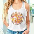 Hippie Imagine Living Life In Peace Sign Mushroom Retro 70S Women Tank Top Gifts for Her