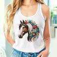 Horse Riding Equestrian Horse Portrait Western Horseback Women Tank Top Gifts for Her