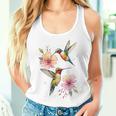 Hummingbird And Flower Women Tank Top Gifts for Her