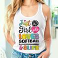 Just A Girl Who Loves Softball And Slime Sports Women Tank Top Gifts for Her