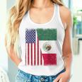 Mexico Independence Day Half Mexican American Flag Women Women Tank Top Gifts for Her