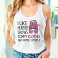 I Like Murder Shows Comfy Clothes 3 People Messy Bun Women Tank Top Gifts for Her