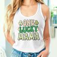 One Lucky Mama Groovy Retro Mama St Patrick's Day Women Tank Top Gifts for Her