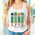 One Lucky Teacher Retro Pencils St Patrick's Day Shamrocks Women Tank Top Gifts for Her