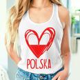 Polish Cute Heart Polska Poland Flag Boys Girls Women Tank Top Gifts for Her