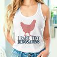 I Raise Tiny Dinosaurs Vintage Retro Chicken Silhouette Women Tank Top Gifts for Her