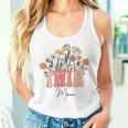 Retro Groovy Floral Twin Mom Mother's Day Wildflower Women Women Tank Top Gifts for Her