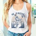 He Is Risen Rizzin' Easter Jesus Christian Faith Basketball Women Tank Top Gifts for Her