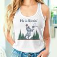 He Is Rizzin Basketball Retro Christian Religious Women Tank Top Gifts for Her