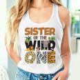 Sister Of The Birthday Wild One Safari Boy Family Matching Women Tank Top Gifts for Her