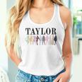 Taylor Personalized Name I Love Taylor Girl Groovy 90S Women Tank Top Gifts for Her