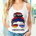 Thailand Deutschland Flagge Thai Deutsch Messy Bun Tank Top Frauen Geschenke für Sie