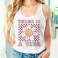 Three Is A Vibe Cute Groovy 3Rd Birthday Party Daisy Flower Women Tank Top Gifts for Her