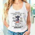 Never Underestimate An Old Lady Who Loves Dogs-January Women Tank Top Gifts for Her