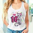Youth Girls 10Th Birthday Outfit I'm 10 Years Old Cat Kitty Kitten Women Tank Top Gifts for Her