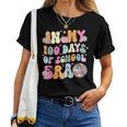 In My 100 Days Of School Era Groovy Retro Student Teacher Women T-shirt