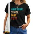 3 Year Old Vintage Awesome Since May 2021 3Rd Birthday Women T-shirt