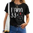 I Am 33 Plus 1 Middle Finger For A 34Th Birthday For Women Women T-shirt