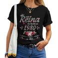 44 Años Cumpleaños Regalo Hecho En 1980 Hecha En 1980 Camiseta de mujer