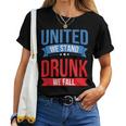 4Th July United We Stand Drunk We Fall Beer & Bbq Women T-shirt