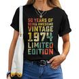 50Th Birthday 50 Years Old For Vintage 1974 Women T-shirt